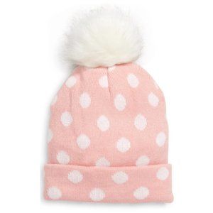 Tucker & Tate Pink Polka Dot Beanie
